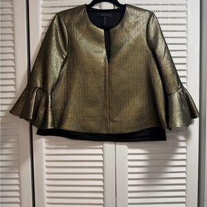 BCBGMaxAzria Gold Metallic Blouse